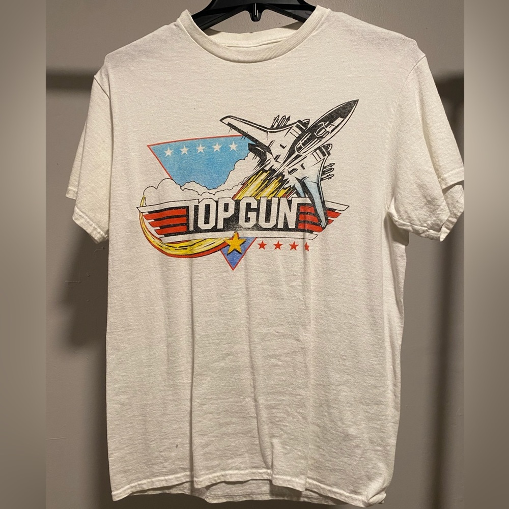 Medium, white, Top Gun unisex tee